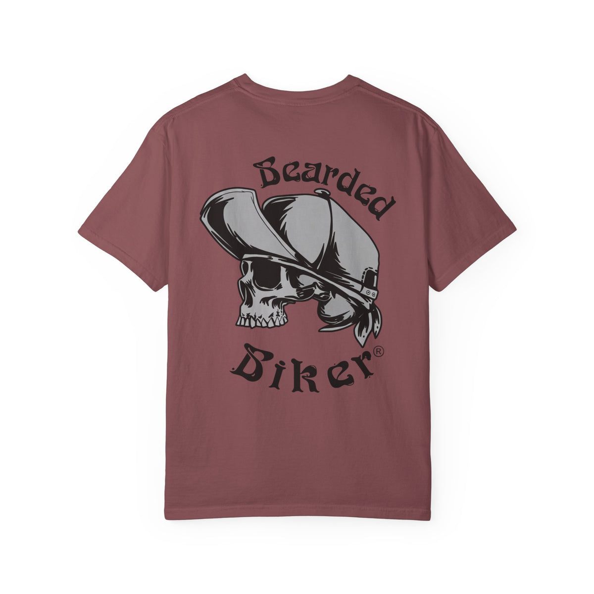 Bearded Biker Skull T-Shirt — Vintage Motorcycle Graphic Tee