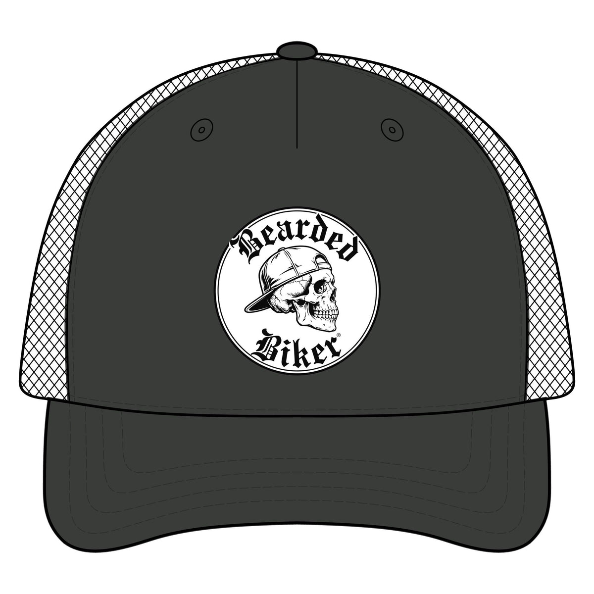 Bearded Biker Trucker Hat