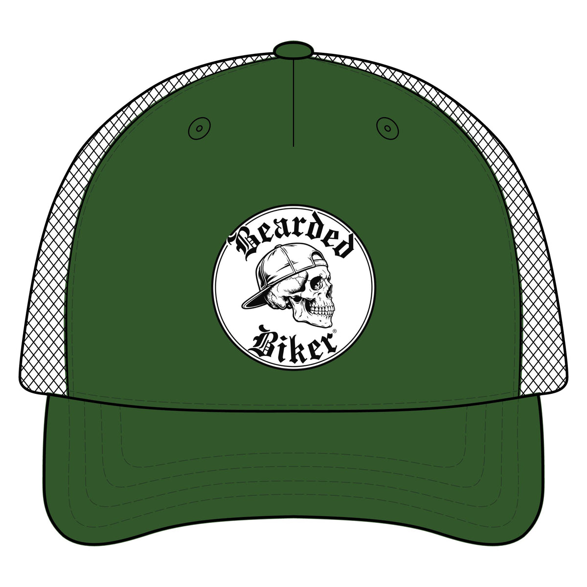 Bearded Biker Trucker Hat