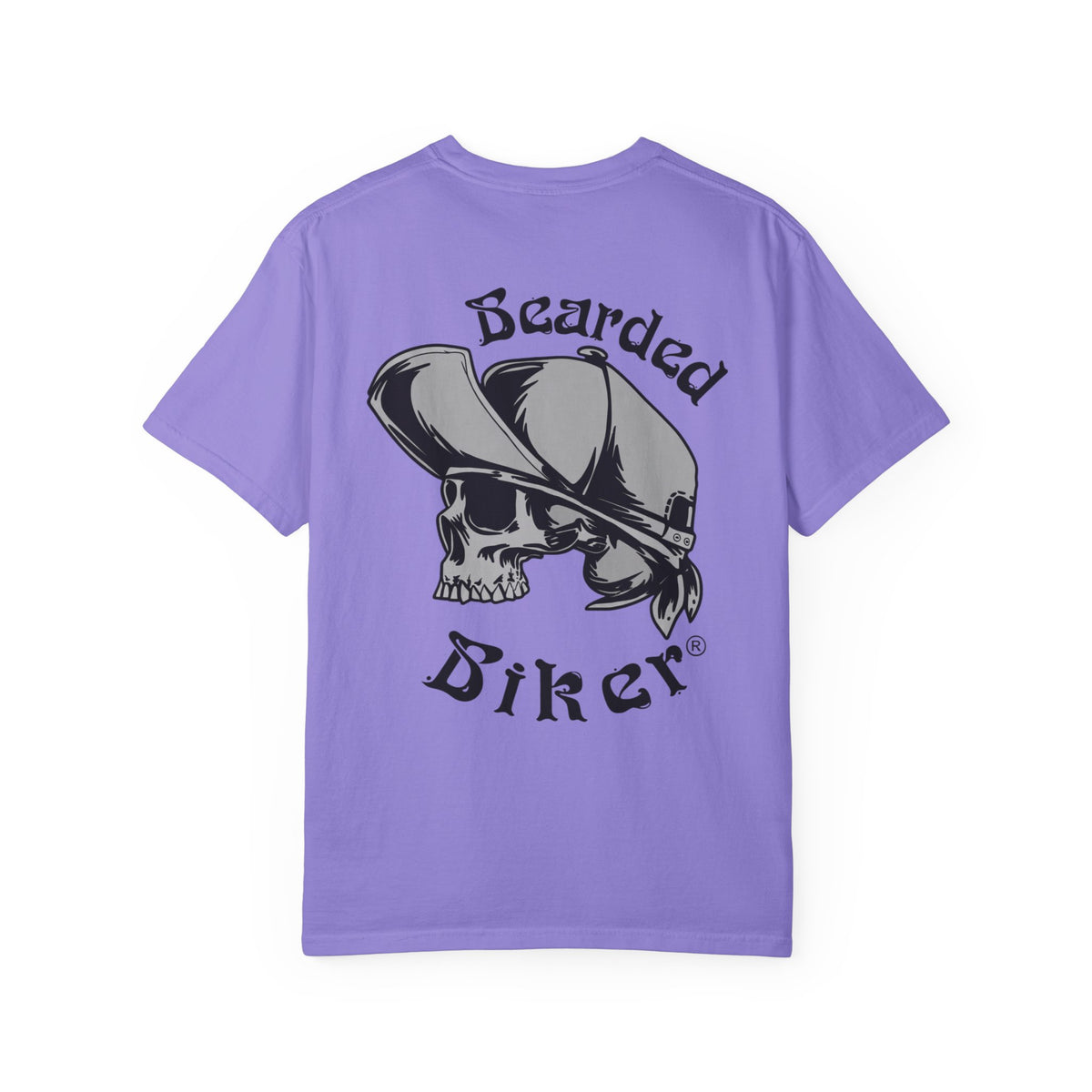 Bearded Biker Skull T-Shirt — Vintage Motorcycle Graphic Tee