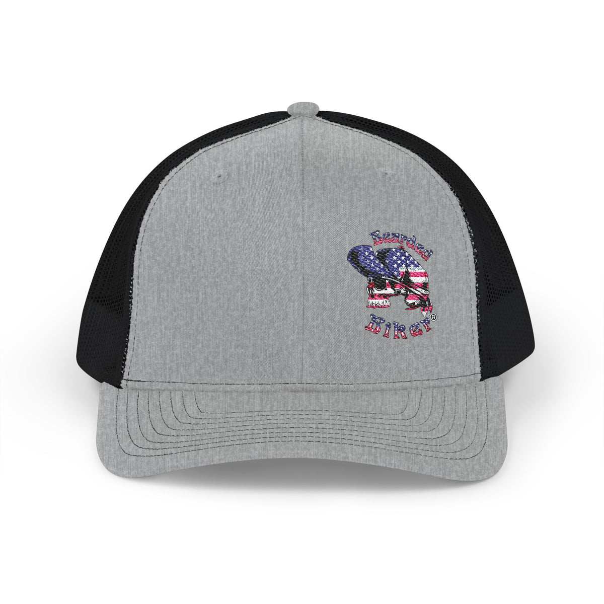 American Flag Skull Trucker Cap – Patriotic Snapback Hat