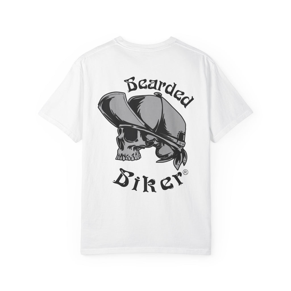 Bearded Biker Skull T-Shirt — Vintage Motorcycle Graphic Tee
