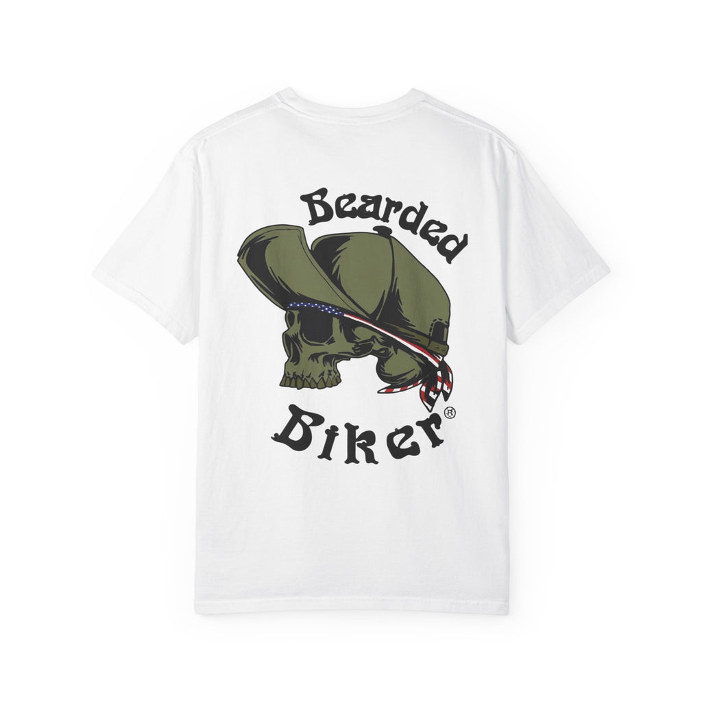 Bearded Biker Skull T-Shirt