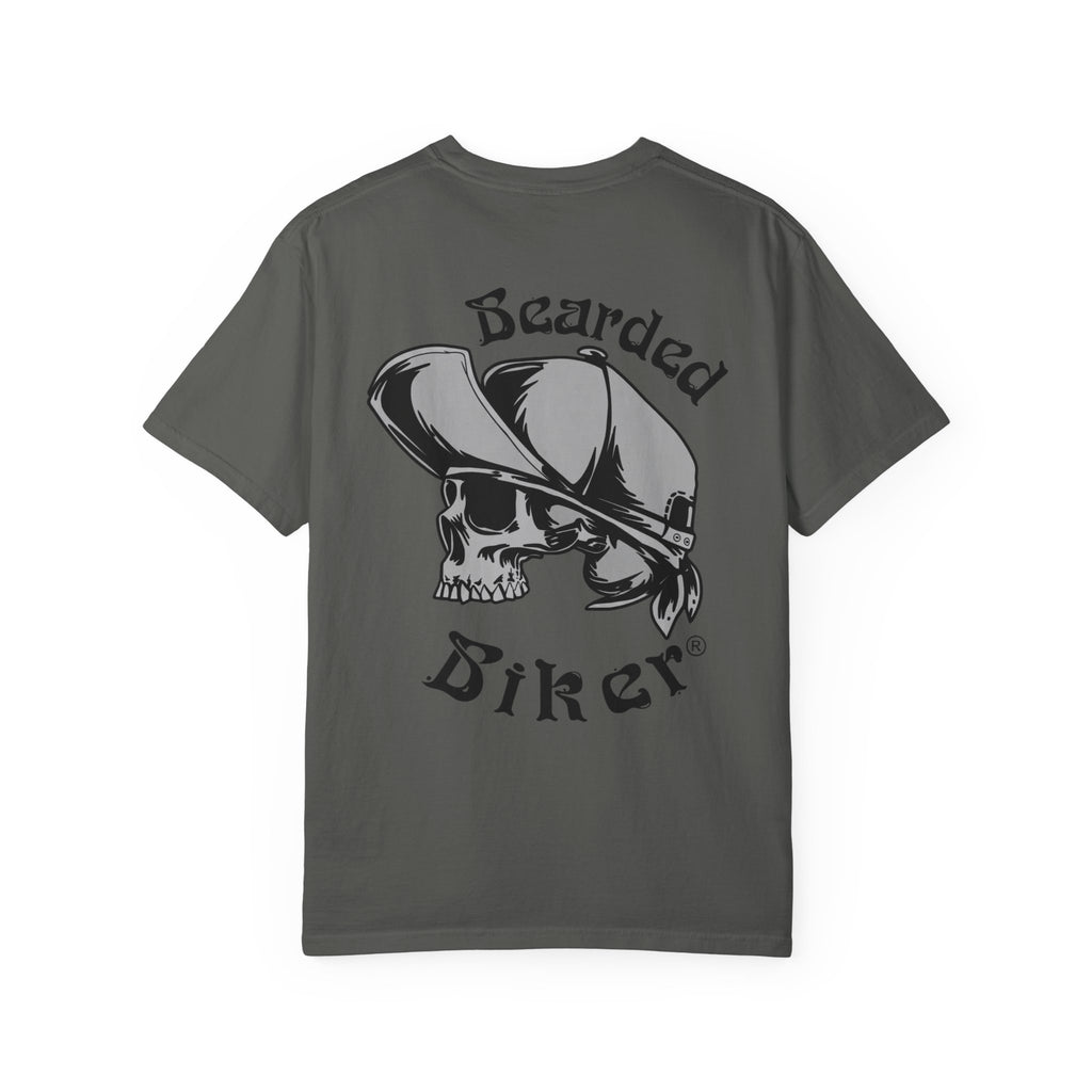 Bearded Biker Skull T-Shirt — Vintage Motorcycle Graphic Tee