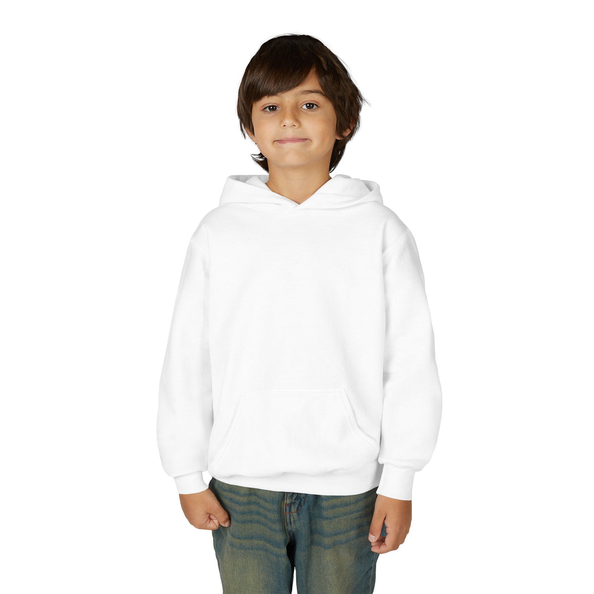 Bearded Biker Youth Hoodie — Skull Cap Design Kids' Pullover