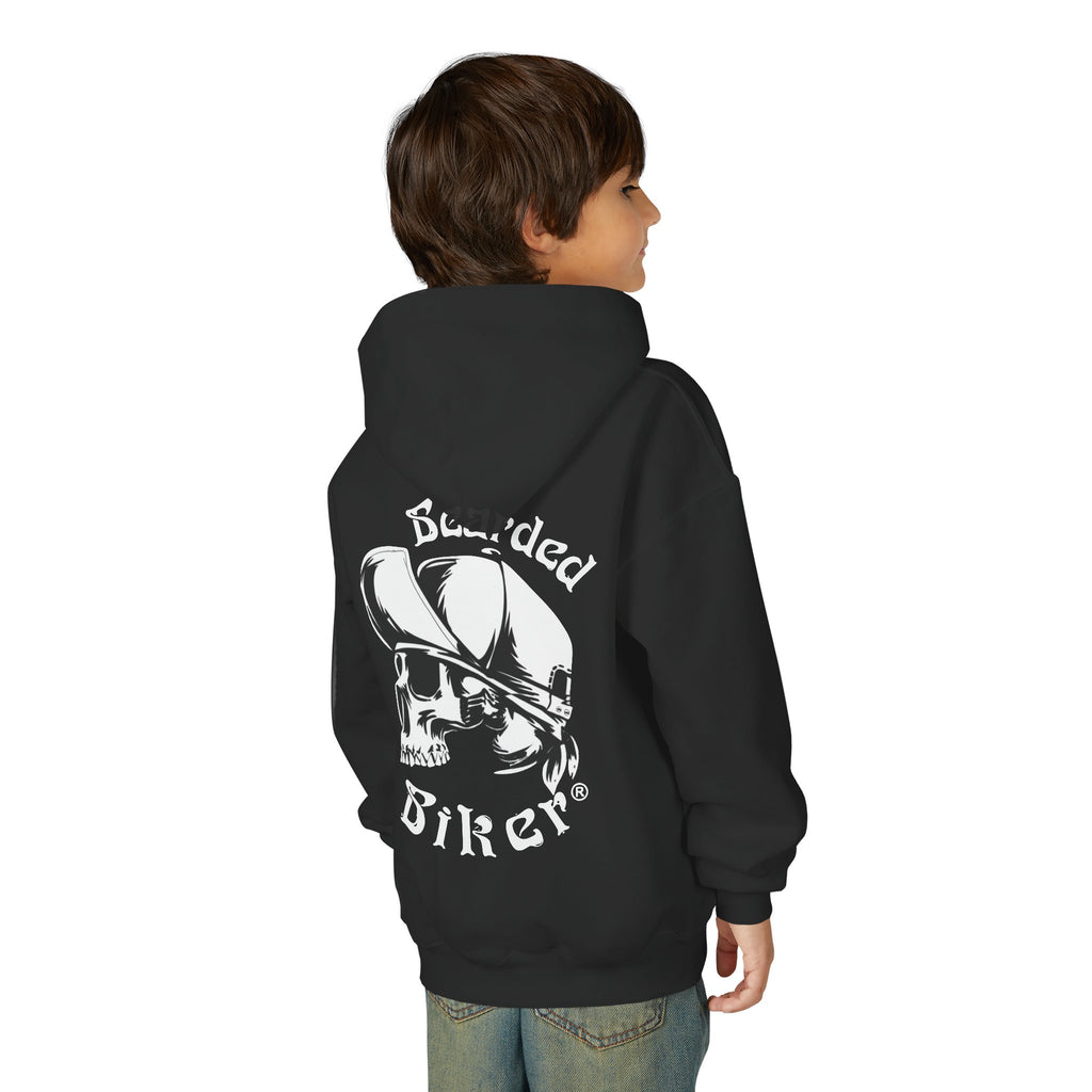 Youth bearded biker hoodie