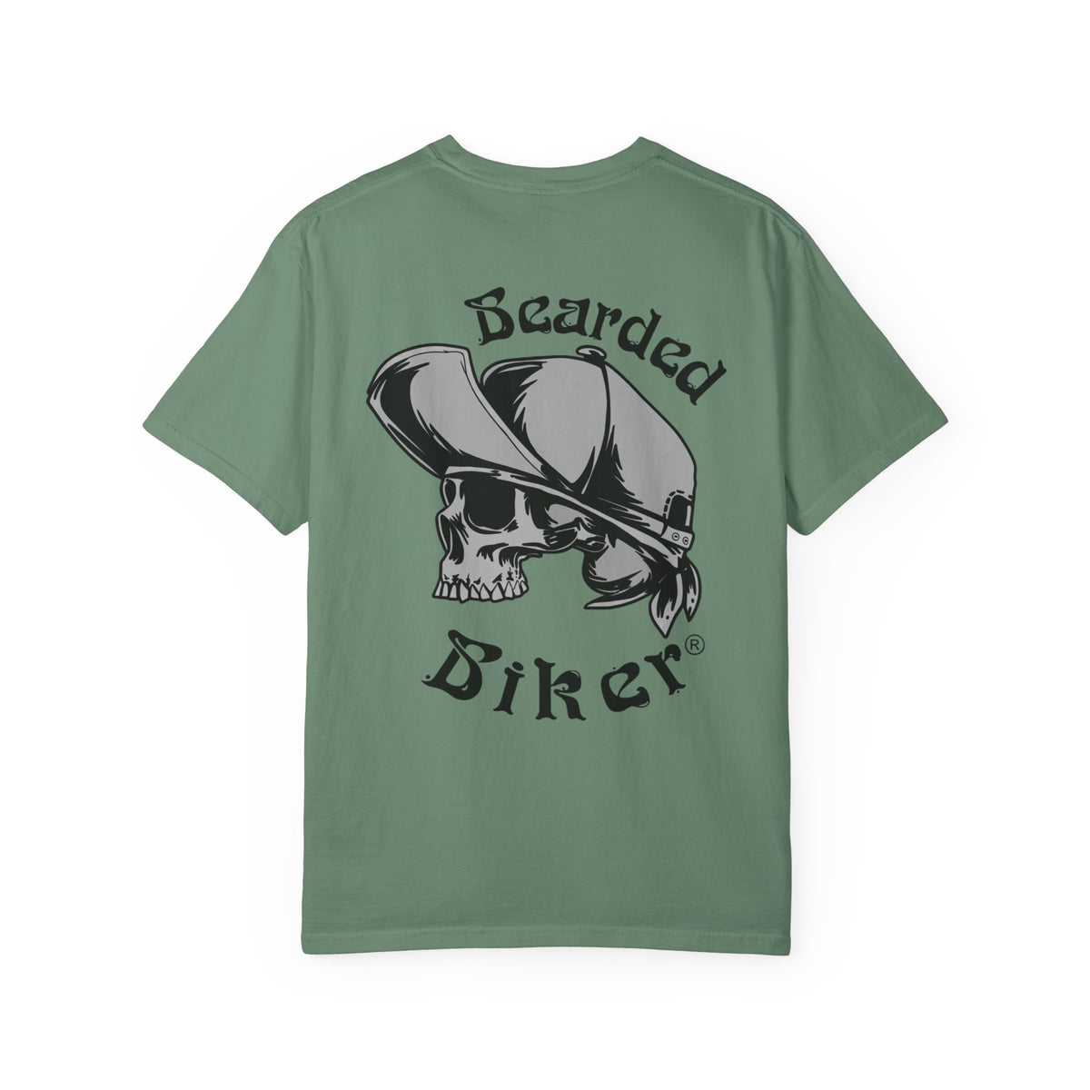 Bearded Biker Skull T-Shirt — Vintage Motorcycle Graphic Tee