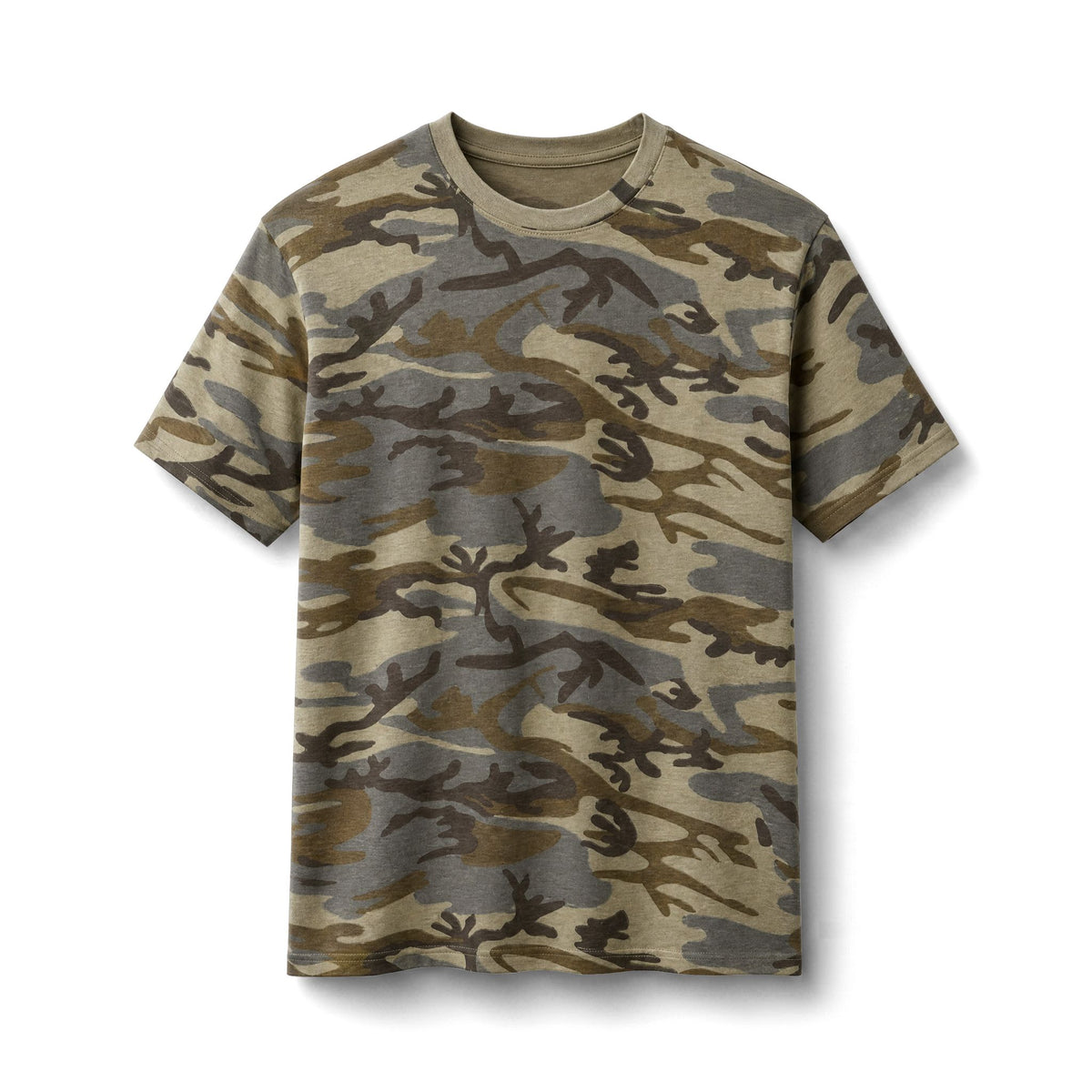 Camo Tee — 'Bearded Biker' Skull Graphic Shirt