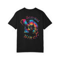 Bearded Biker T‑Shirt — Tie‑Dye Skull Motorcycle Tee