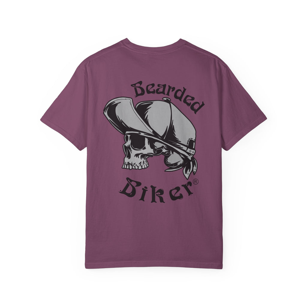 Bearded Biker Skull T-Shirt — Vintage Motorcycle Graphic Tee