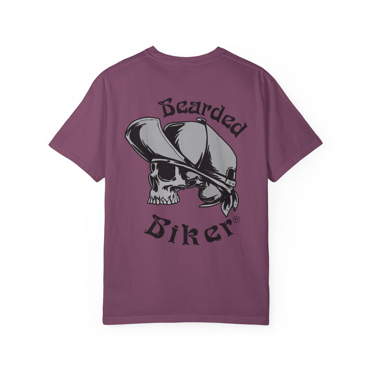 Bearded Biker Skull T-Shirt — Vintage Motorcycle Graphic Tee